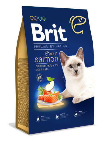 Brit premium cat adult salmón