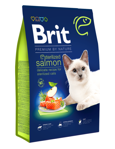 Brit premium cat adult sterilised salmón